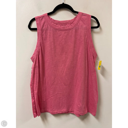 Top Sleeveless By Loft In Pink, Size: Xl