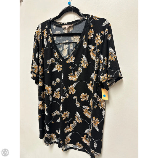 Top Short Sleeve By Misia In Floral Print, Size: 1x