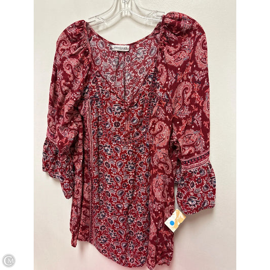 Top Short Sleeve By Westport In Red, Size: 3x
