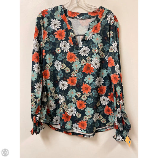 Top Long Sleeve By Clothes Mentor In Floral Print, Size: L
