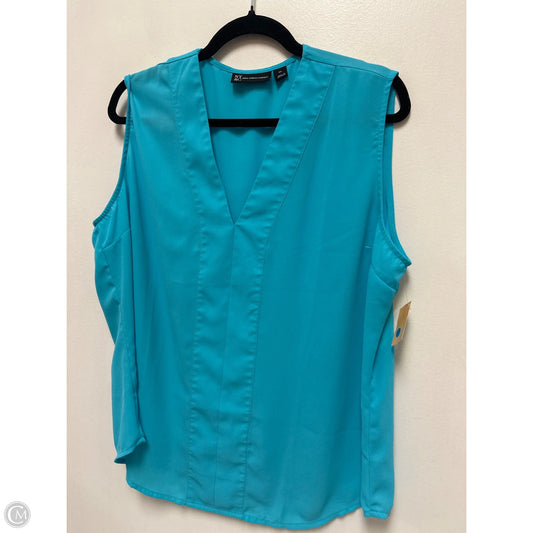 Top Sleeveless By New York And Co In Aqua, Size: Xl
