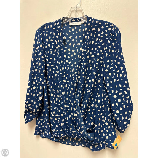 Top Long Sleeve By All In Favor In Blue, Size: L