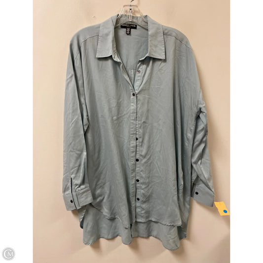 Tunic Long Sleeve By Clothes Mentor In Blue, Size: M