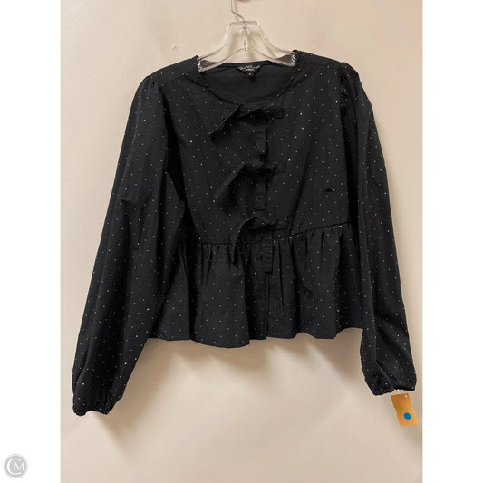Top Long Sleeve By Velvet Heart In Black, Size: M