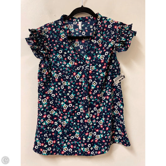 Top Short Sleeve By Clothes Mentor In Floral Print, Size: M