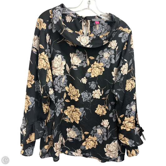 Top Long Sleeve By Vince Camuto In Floral Print, Size: 2x
