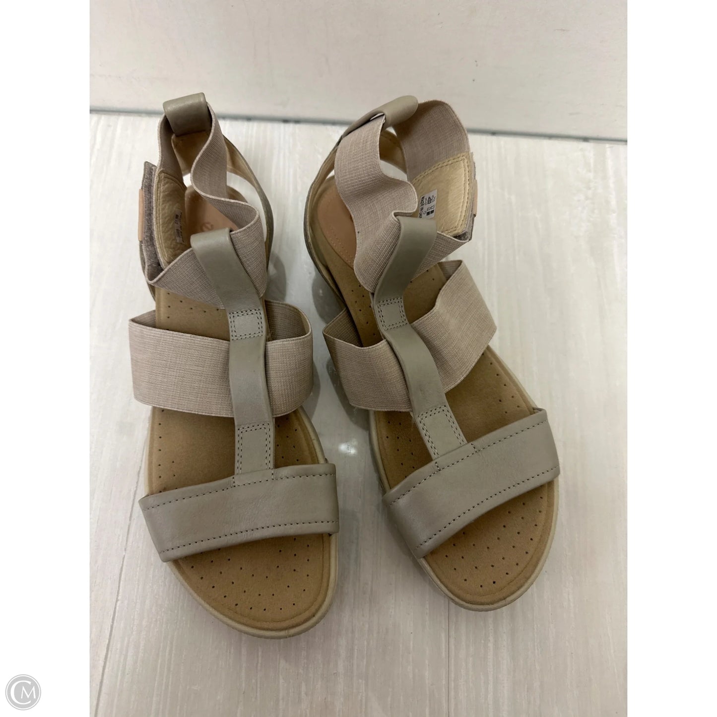 Sandals Flats By Ecco In Grey, Size: 8