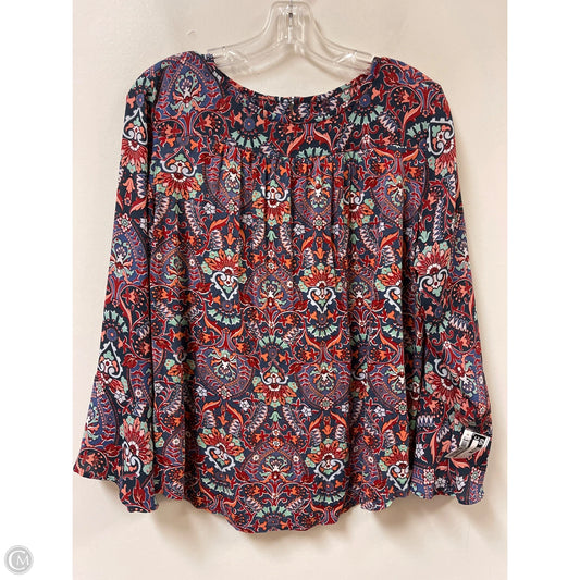 Top Long Sleeve By Clothes Mentor In Multi-colored, Size: M