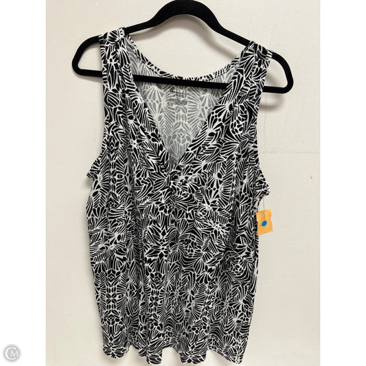 Top Sleeveless By Lane Bryant In Black & White, Size: 2x