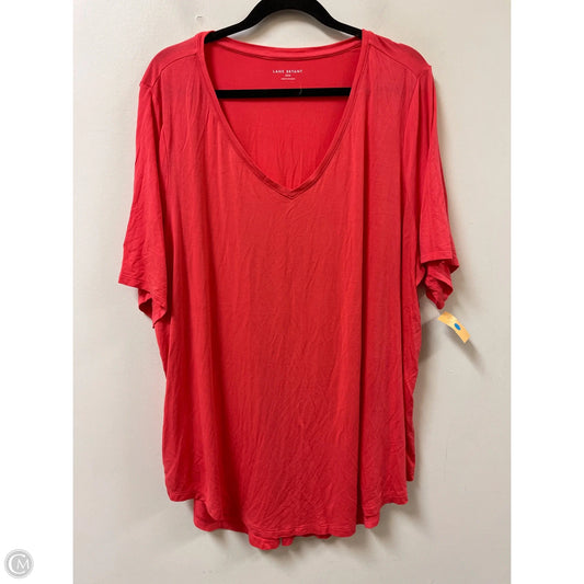 Top Short Sleeve By Lane Bryant In Coral, Size: 3x