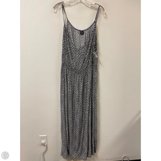 Dress Casual Maxi By Faded Glory In Black & White, Size: 1x