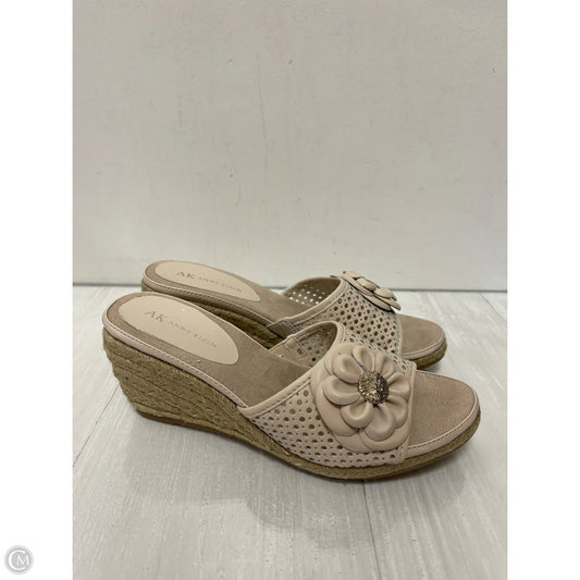 Shoes Heels Wedge By Anne Klein In Cream, Size: 8