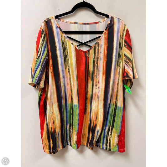 Top Short Sleeve By Clothes Mentor In Multi-colored, Size: 1x