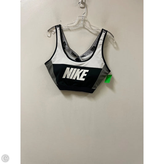 Athletic Bra By Nike In Black & Grey, Size: Xl