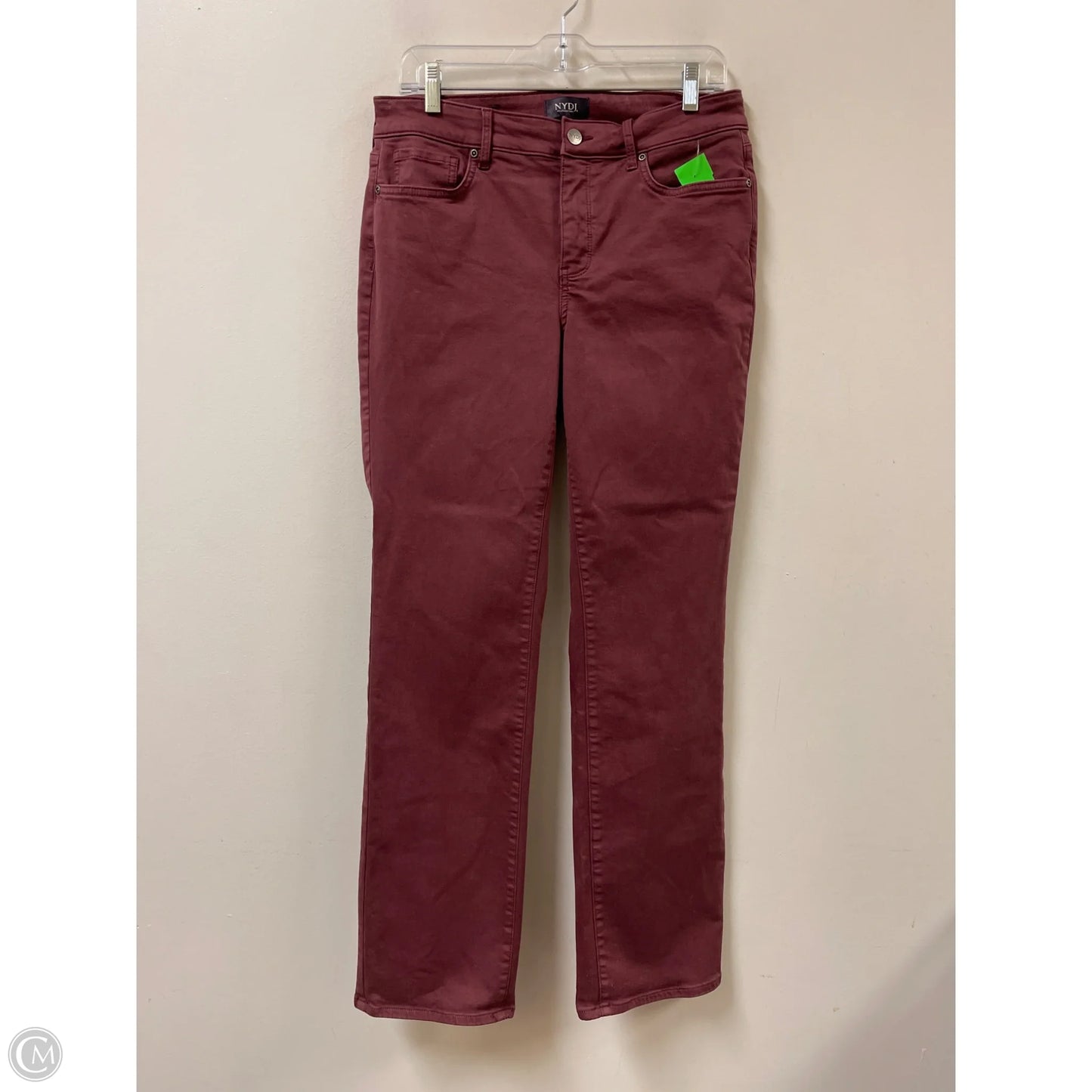 Jeans Straight By Not Your Daughters Jeans In Maroon, Size: 8