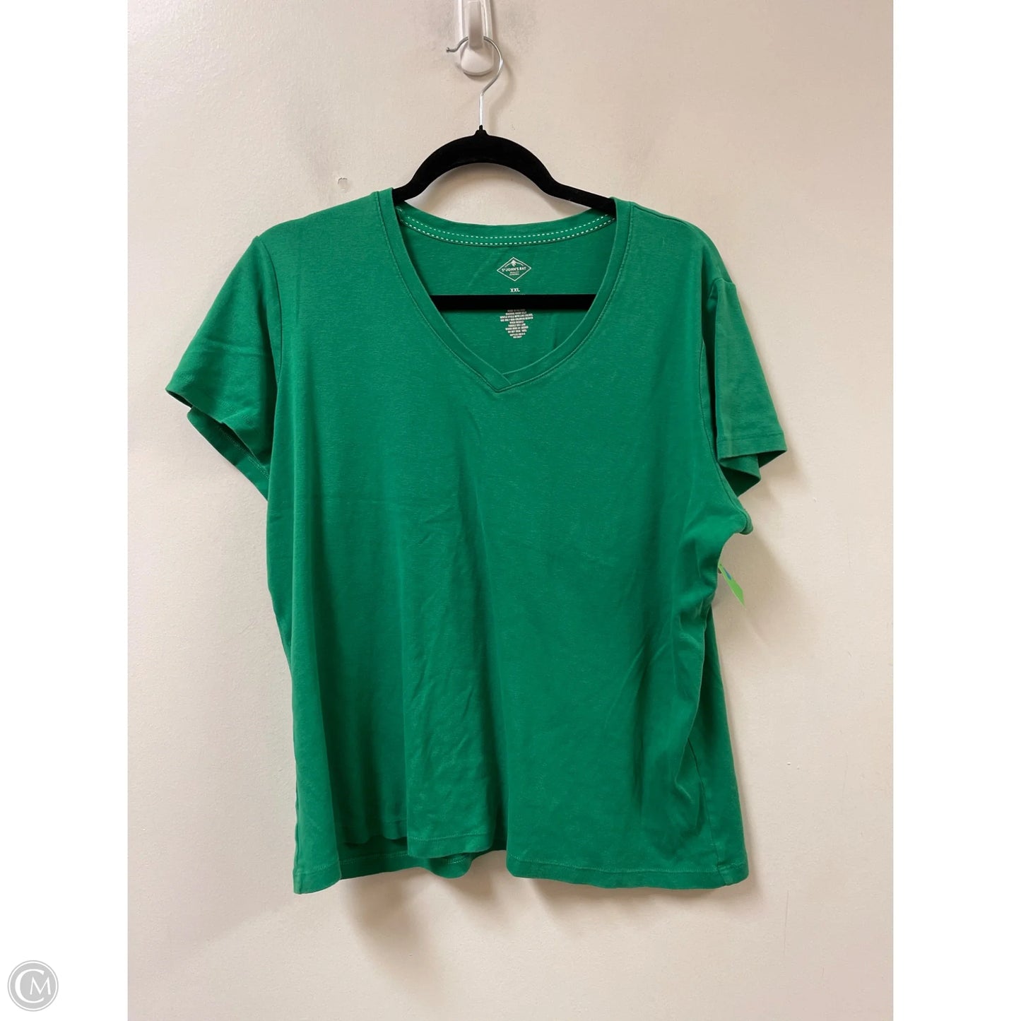 Top Short Sleeve Basic By St Johns Bay In Green, Size: 1x