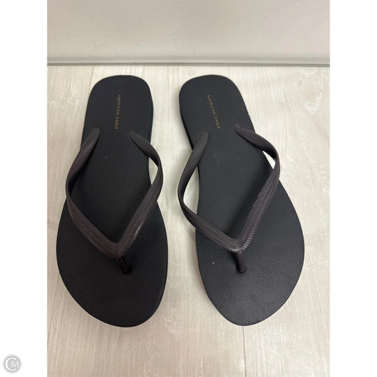 Sandals Flip Flops By American Eagle In Black, Size: 9.5