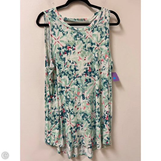 Top Sleeveless By Livi Active In Green, Size: 2x