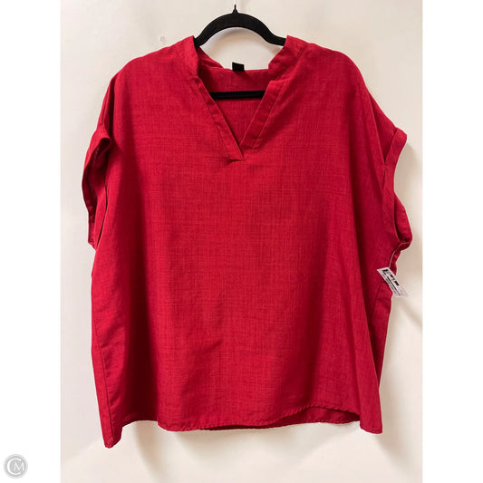 Top Short Sleeve By Shein In Red, Size: 2x