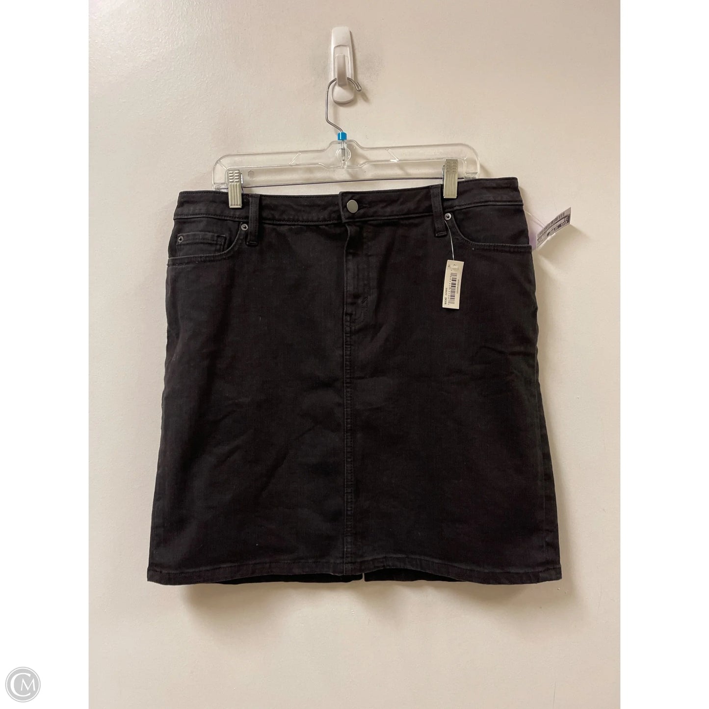 Skirt Midi By Amazon Essentials In Black Denim, Size: 16