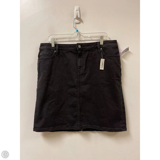 Skirt Midi By Amazon Essentials In Black Denim, Size: 16