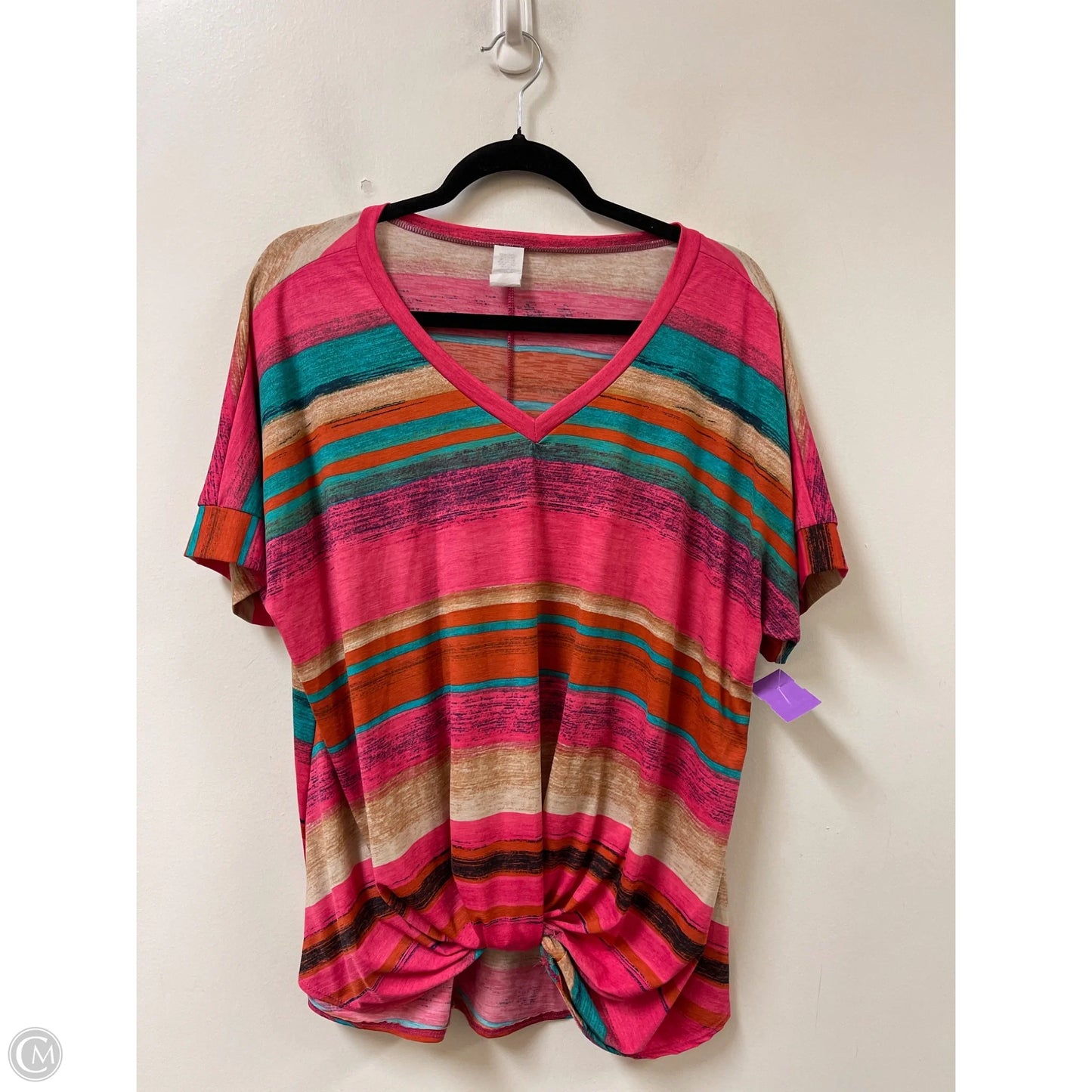 Top Short Sleeve By Clothes Mentor In Striped Pattern, Size: L