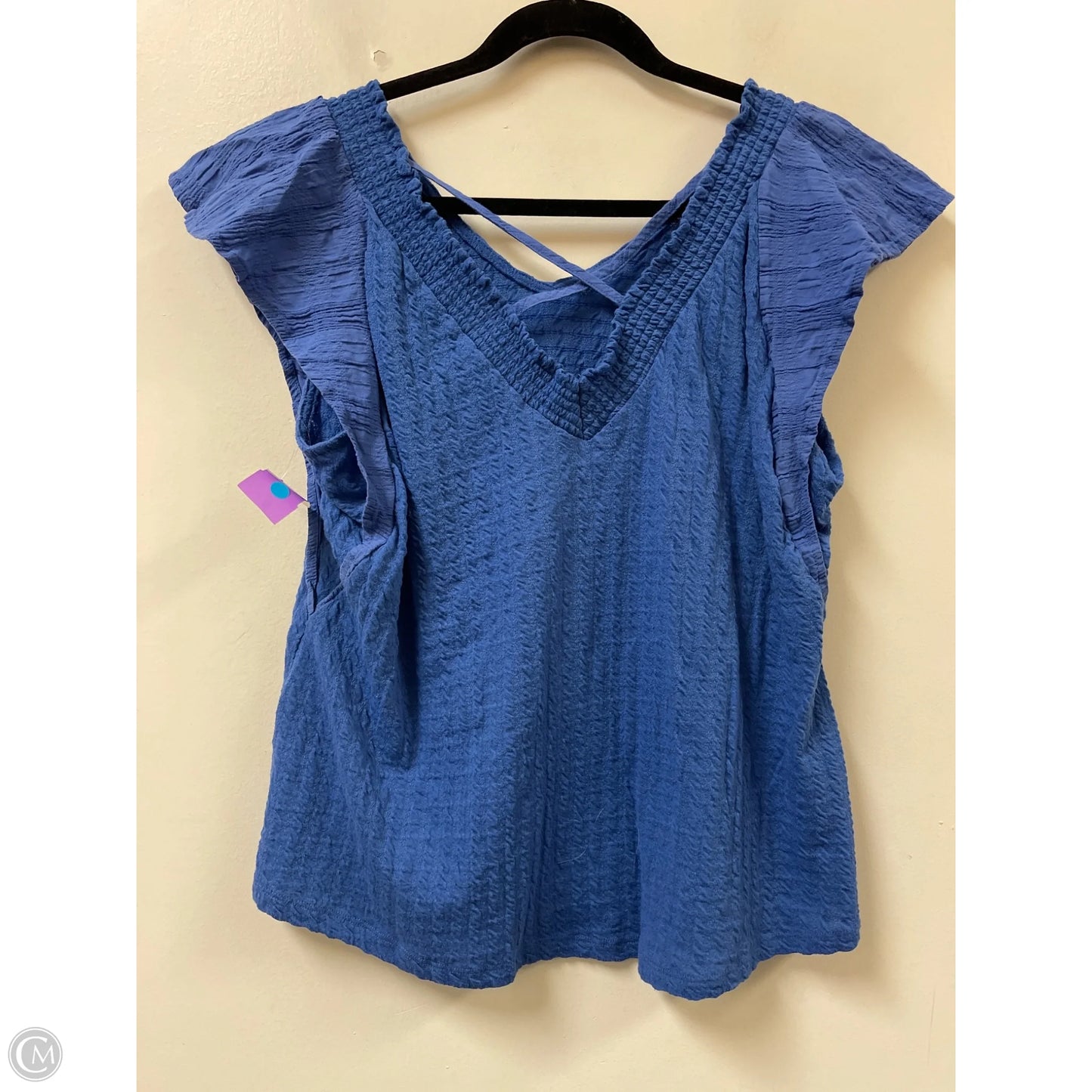 Top Short Sleeve By Maurices In Blue, Size: Xl