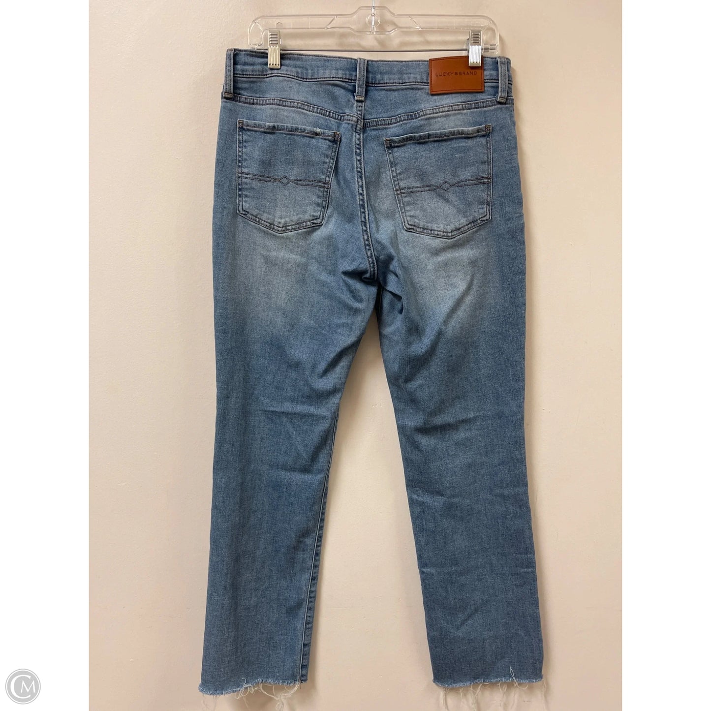 Jeans Straight By Lucky Brand In Blue Denim, Size: 10