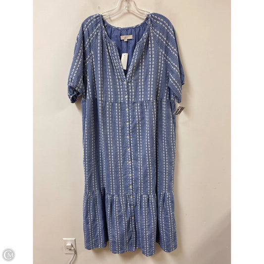 Dress Casual Maxi By Loft In Blue, Size: Xl