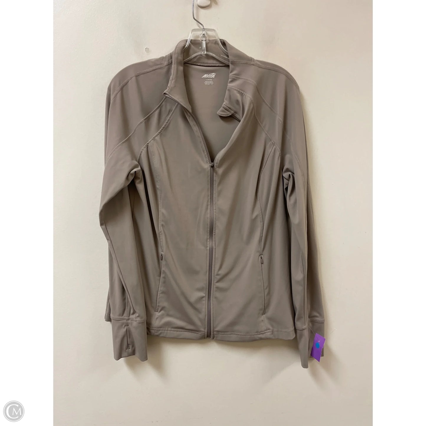 Athletic Jacket By Avia In Tan, Size: L