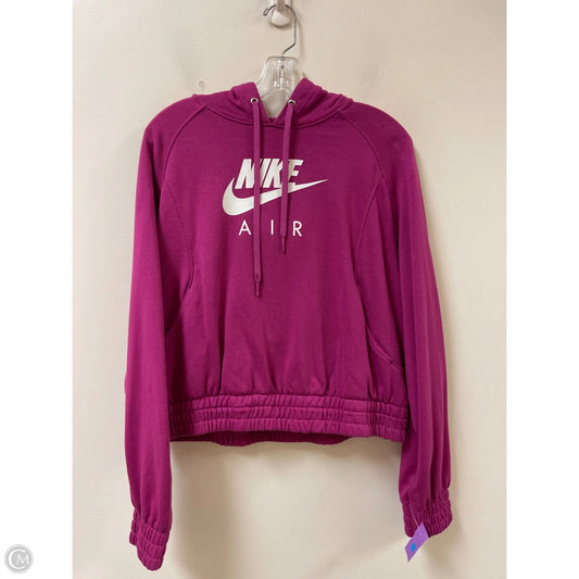 Athletic Jacket By Nike In Pink, Size: L
