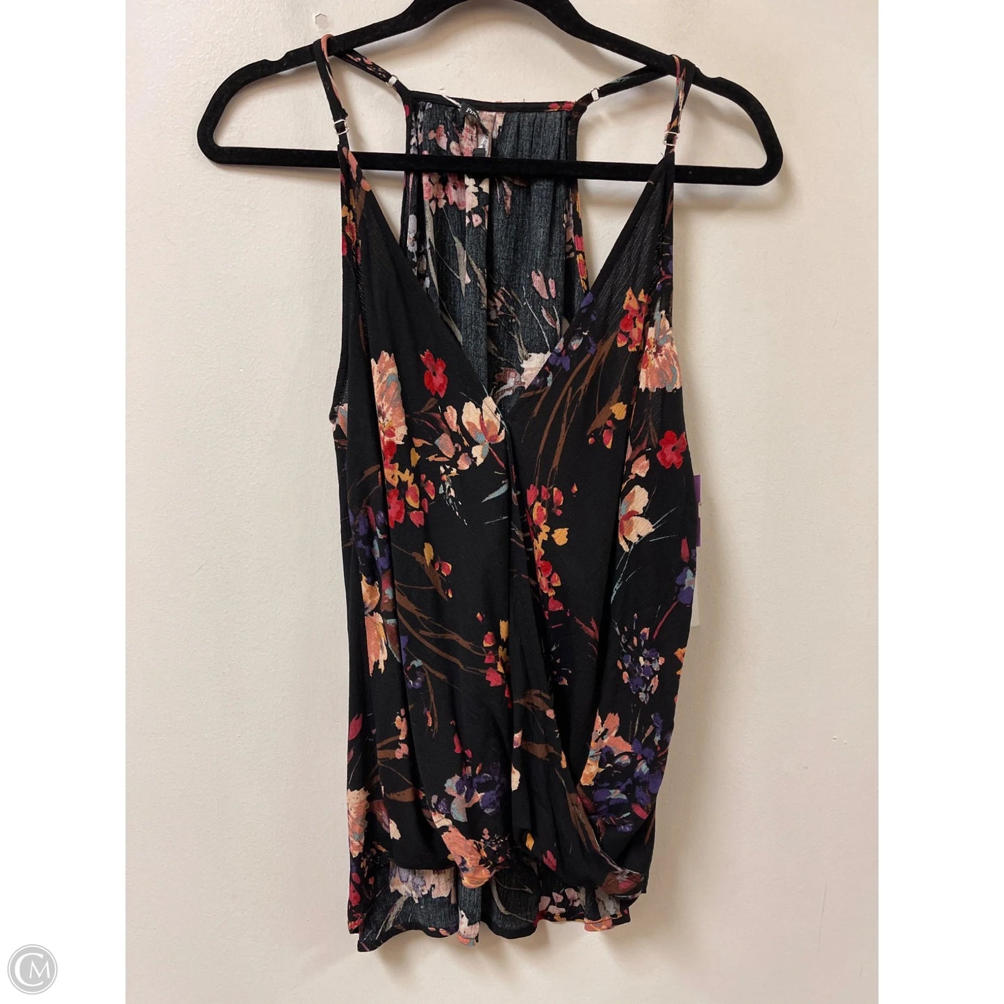 Tank Top By Pink Clover In Black, Size: L