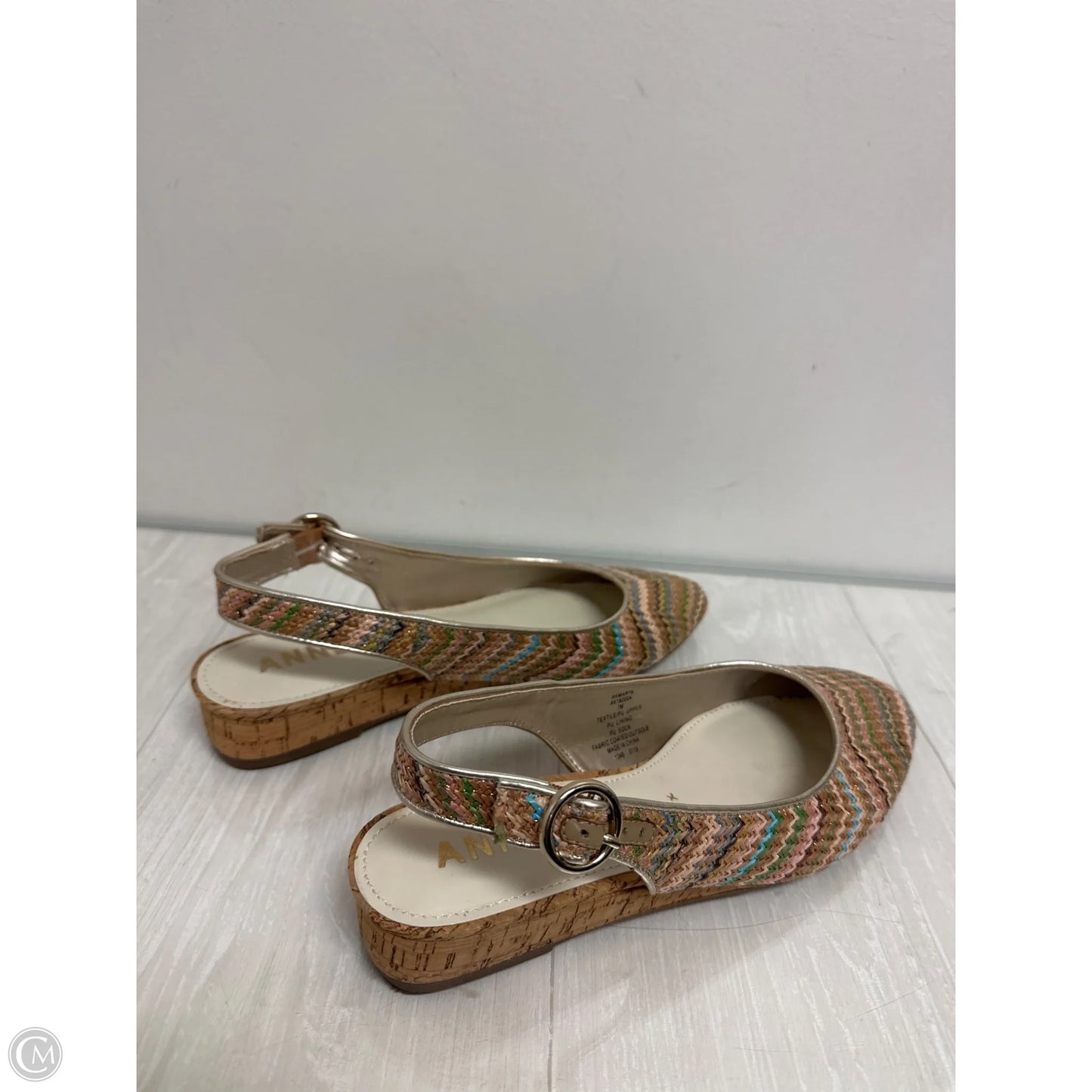 Shoes Heels Wedge By Anne Klein In Chevron Pattern, Size: 7