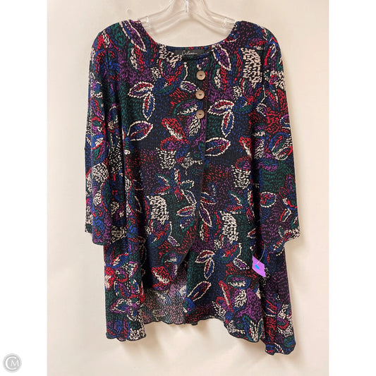 Top Long Sleeve By Calessa In Multi-colored, Size: L