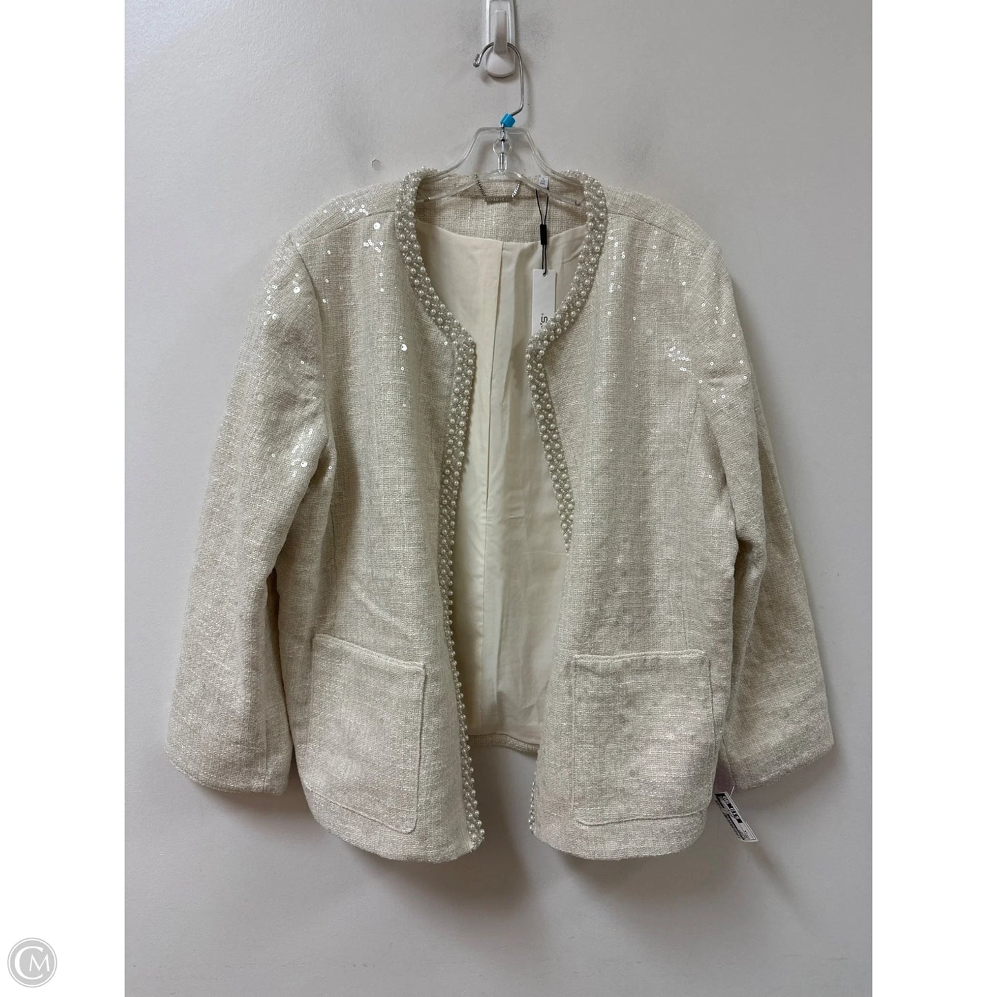 Blazer By Chicos In Cream, Size: 1x