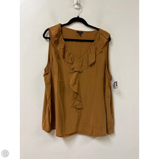 Top Sleeveless By Talbots In Brown, Size: 2x
