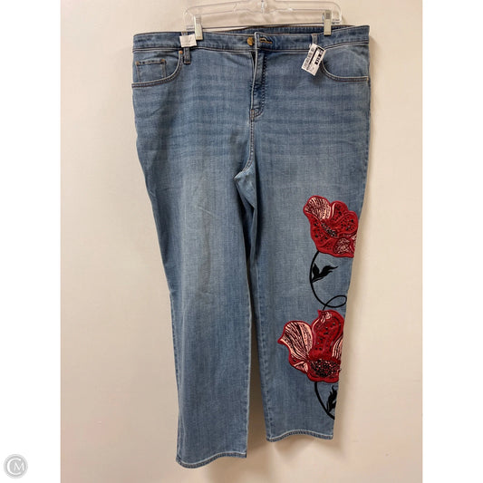 Jeans Wide Leg By Chicos In Blue Denim, Size: 20