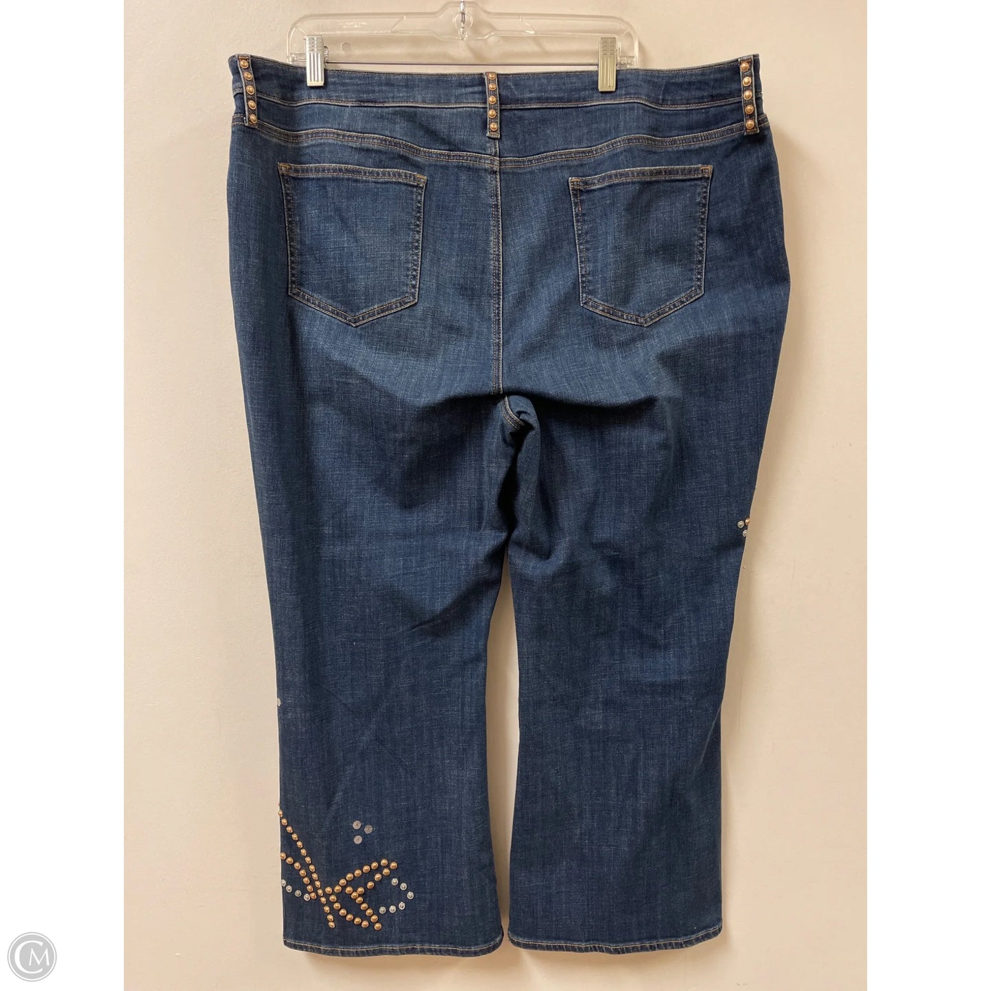 Jeans Flared By Chicos In Blue Denim, Size: 20