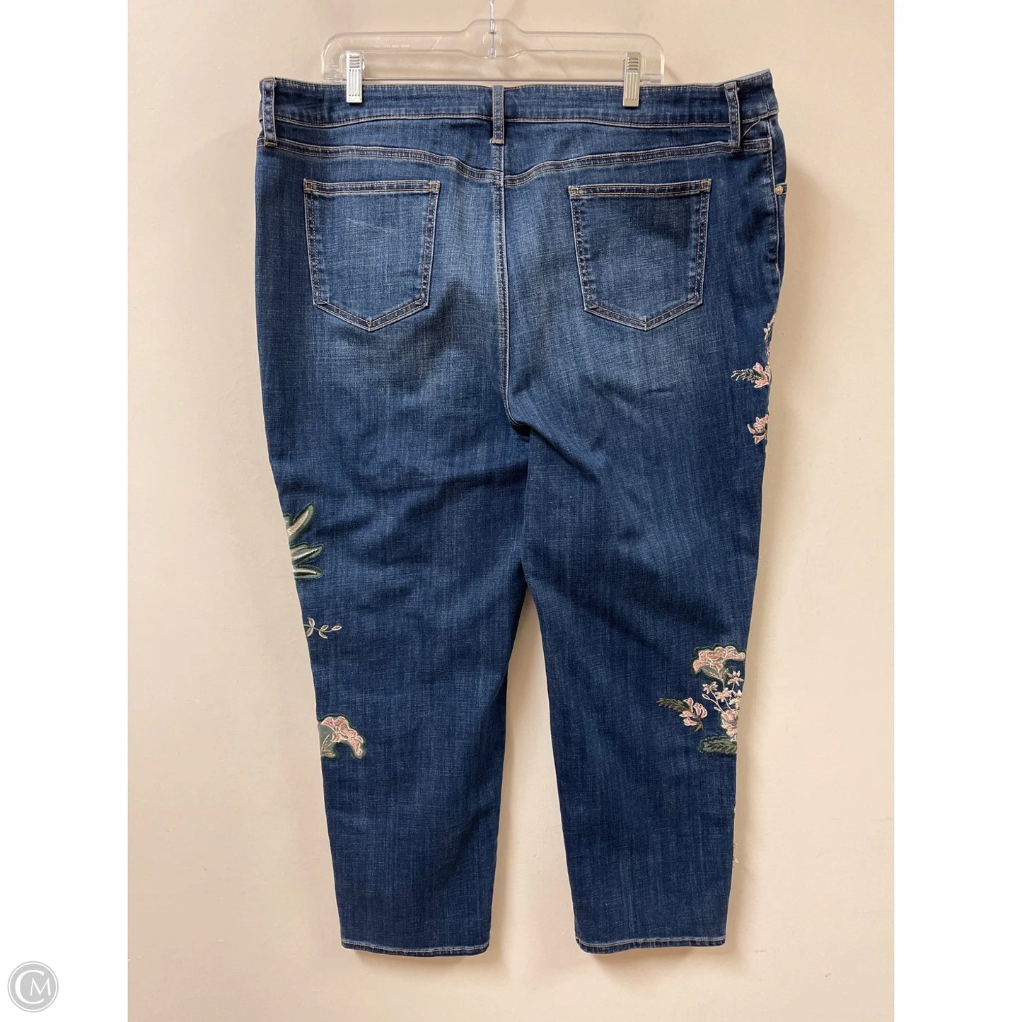 Jeans Straight By Chicos In Blue Denim, Size: 20