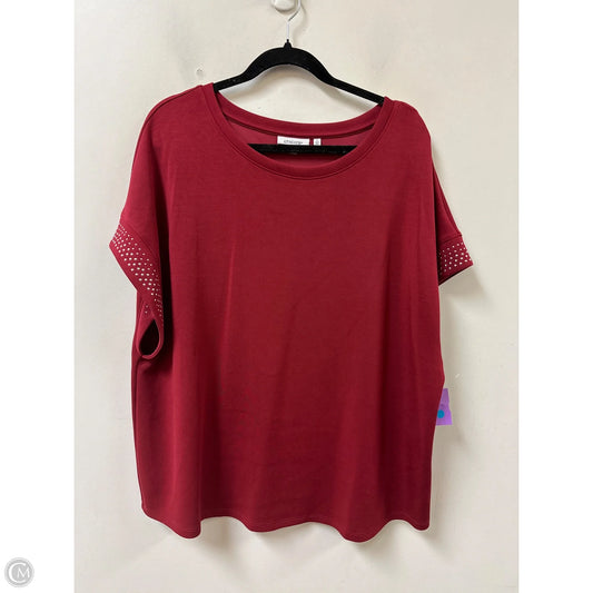 Top Short Sleeve By Chicos In Red, Size: 1x