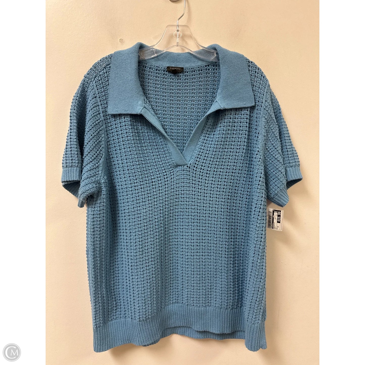 Sweater Short Sleeve By Talbots In Blue, Size: 2x