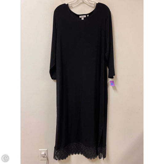 Dress Casual Maxi By Chicos In Black, Size: 2x