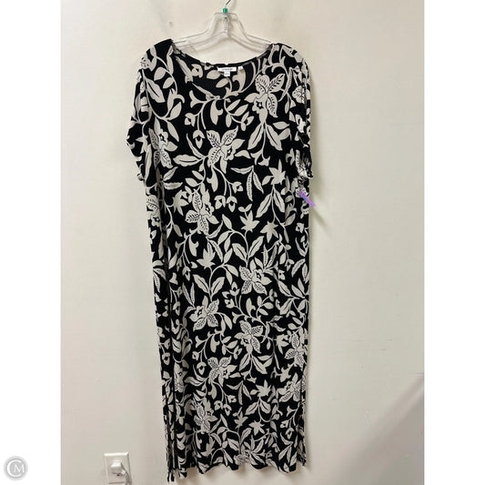 Dress Casual Maxi By Chicos In Black & White, Size: 1x