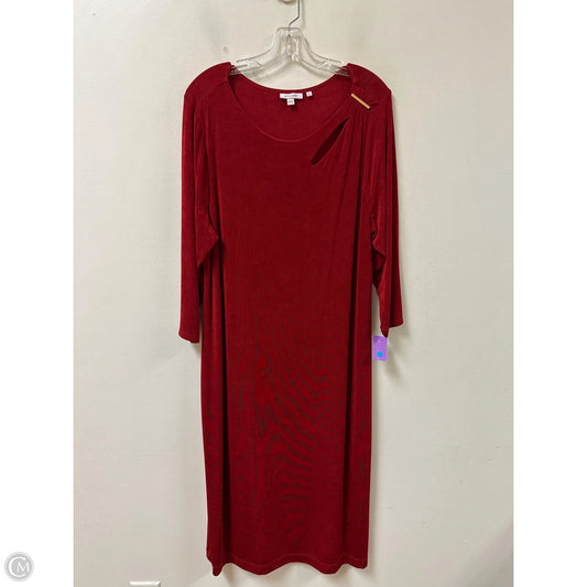 Dress Casual Maxi By Chicos In Red, Size: 1x