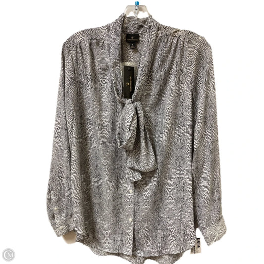 Top Long Sleeve By Worthington In Black & White, Size: S