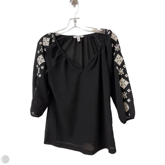 Top Long Sleeve By Old Navy In Black & White, Size: Xs