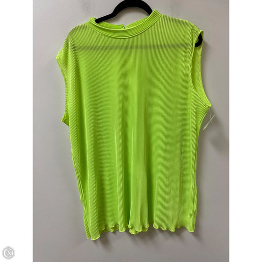 Top Sleeveless By Clothes Mentor In Green, Size: 2x