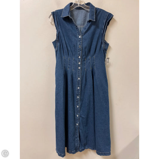 Dress Casual Midi By Clothes Mentor In Blue Denim, Size: M