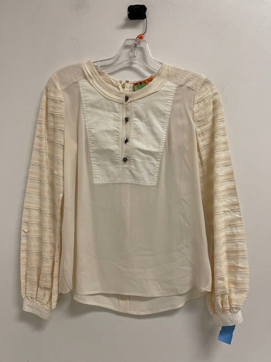 Top Long Sleeve Designer By Tory Burch In Beige, Size: Xs