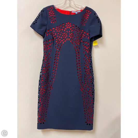 Dress Casual Midi By Antonio Melani In Blue & Red, Size: S